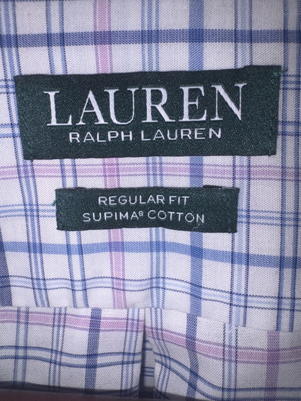 Lauren Ralph Lauren Supima Cotton Plaid Button Down Shirt XL 17 34/35 - Picture 3 of 6